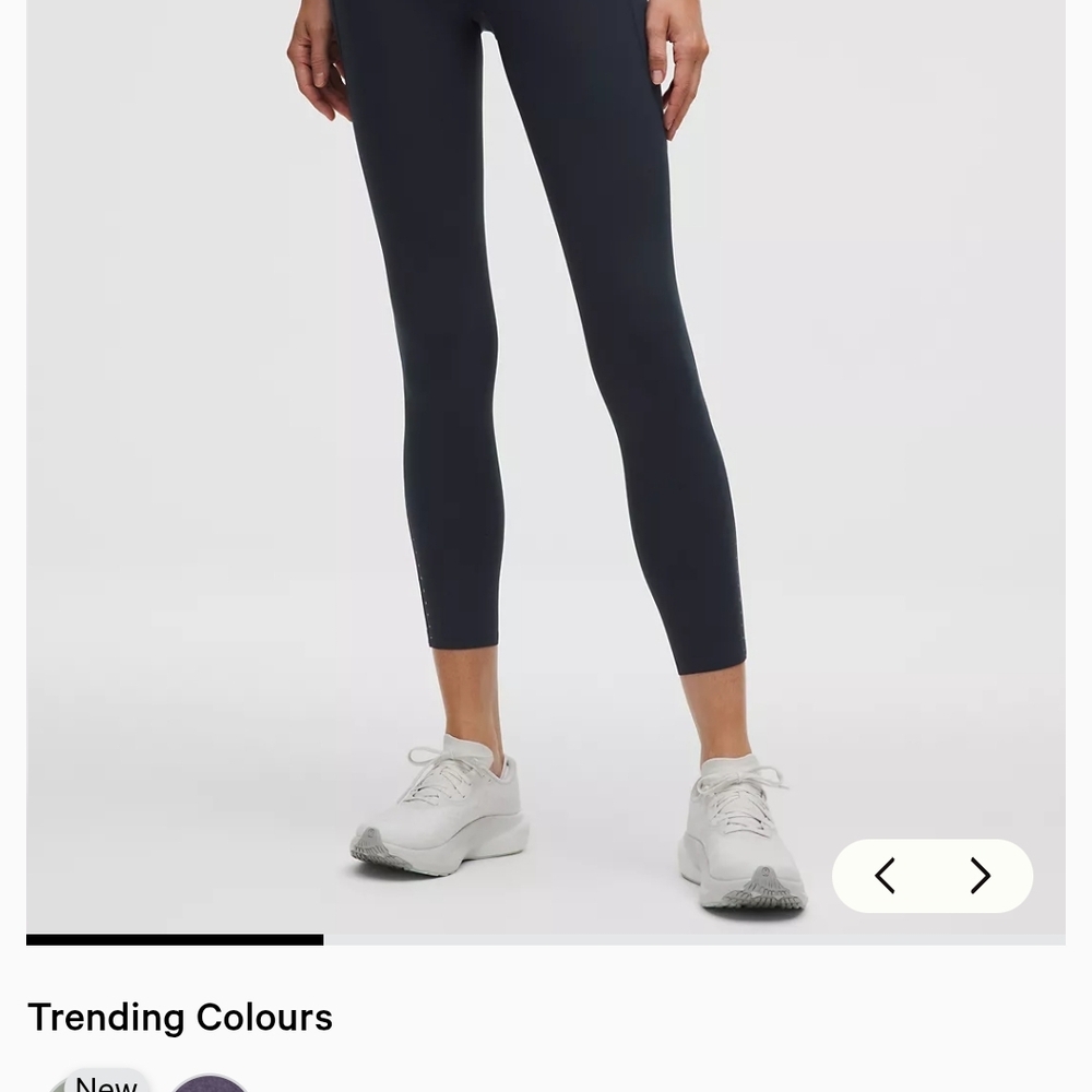 Lululemon Fast And Free Navy Tights Size 6